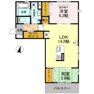 リ エストⅡ【2階】の間取り