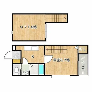 大阪府堺市北区新金岡町5丁【アパート】の間取り