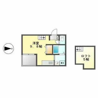 アソシエ21【1階】の間取り