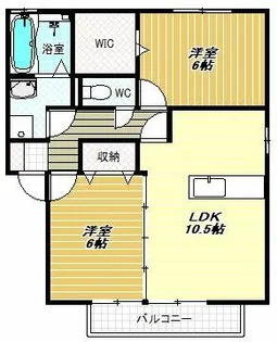 リッツハウス壱番館【2階】の間取り