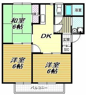 パークハイツ【1階】の間取り