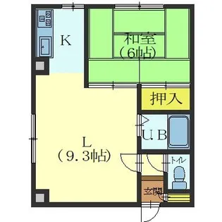 シャルム中上【105号室】の間取り
