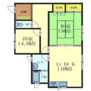 美原5丁目50番貸家【2号室】の間取り