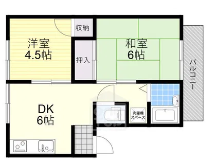 メロディーハイツ高槻1【2階】の間取り