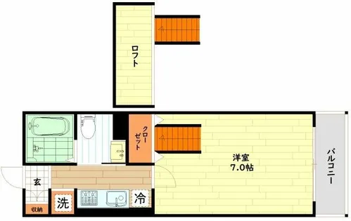 W.O.B.FUKUSIMA【3階】の間取り