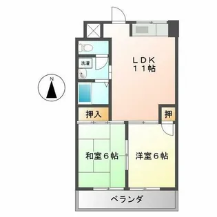 エステートOSM四番【2階】の間取り