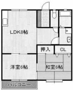 ハイツさや【2階】の間取り