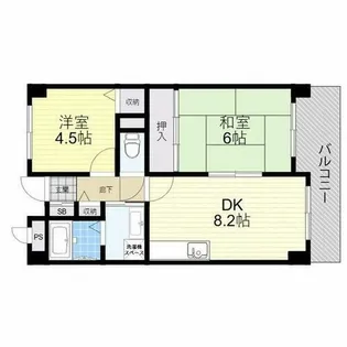 シロハイヌ吉田【2階】の間取り