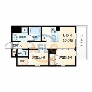 ソルテラスUMEDA NORTH【6階】の間取り