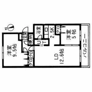 ル・ブランプルミエ2【3階】の間取り