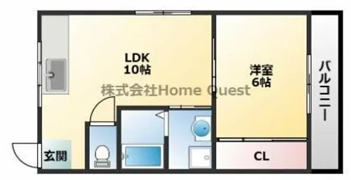 昌栄ハイツ【2階】の間取り