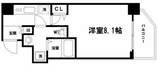 エグゼ堺筋本町【4階】の間取り