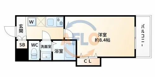 Luxe新大阪南【4階】の間取り