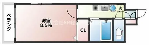 R-flas(アールフラッツ)【4階】の間取り