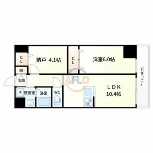アーバンパーク新大阪【7階】の間取り