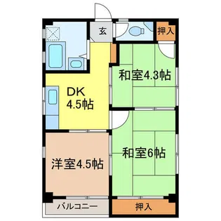 長谷川ビル【201号室】の間取り