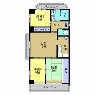 ユートピアタウンⅡ【6階】の間取り