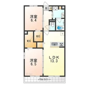 メゾン錦Ⅱ【2階】の間取り