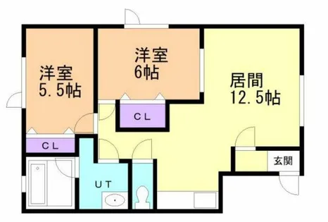 アドヴァンス東和Ⅱ【101号室】の間取り