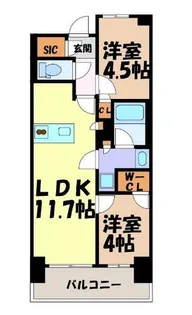 プレサンス名駅南ブリエ【13階】の間取り