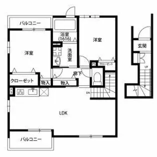 アンプルール リーブル サクラージュⅡ【2階】の間取り