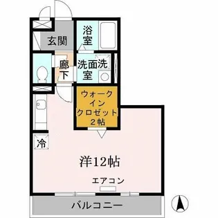 ロータス コート【203号室】の間取り