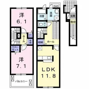 カームリー【2階】の間取り