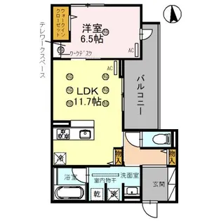 ロワイヤル綿町【2階】の間取り