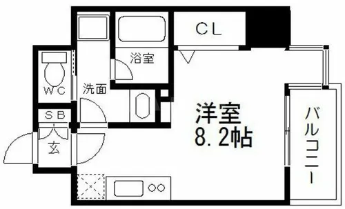 サンネクテール天満橋【6階】の間取り