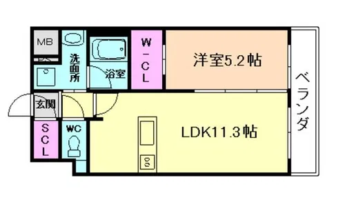 スプランディッド池田呉服町【5階】の間取り