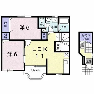 クレストールつつじが丘A【2階】の間取り