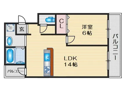 麻田レインボーハイツ【C-4号室】の間取り
