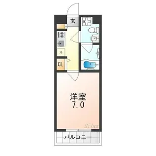 クレストコート二条城北【4階】の間取り