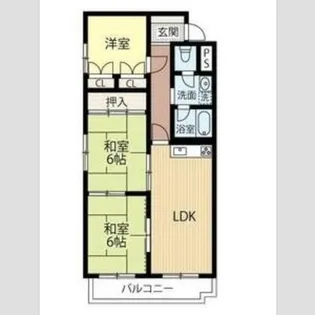 ドミローレル栗の実【501号室】の間取り