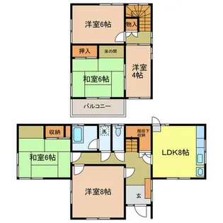 大阪府河内長野市楠ケ丘【一戸建】の間取り