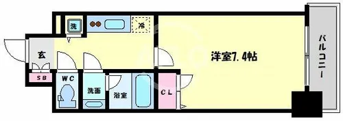 アーバネックス大阪城WEST【7階】の間取り