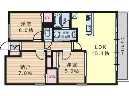 フロイデ川添【2階】の間取り