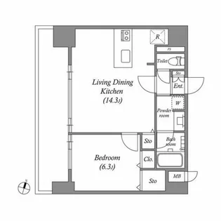 ファーストレジデンス栄【2階】の間取り