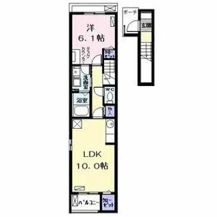 YAYUKAⅡ(ヤユカ)【2階】の間取り