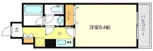 メゾン・ド・ヴィレ大阪城公園前【13階】の間取り