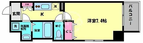 レオンヴァリエ都島北通【7階】の間取り
