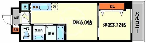 NU伊丹駅前【4階】の間取り