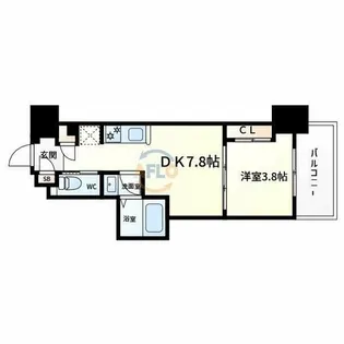 クローバー・レジデンス桑津【8階】の間取り