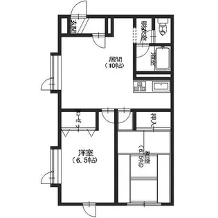 ホワイトハウス【F号室】の間取り