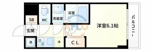 エスリード大阪シティノース【9階】の間取り