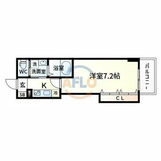 オリエンタル江坂【8階】の間取り