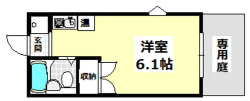 エステートピアニシケン【105号室】の間取り