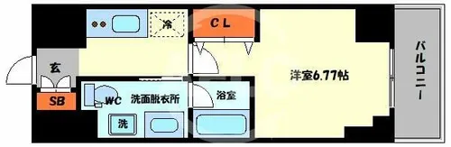 エルプレイス本町【9階】の間取り