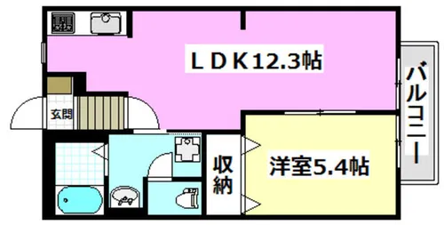 シャーメゾン北春日丘B棟【1階】の間取り
