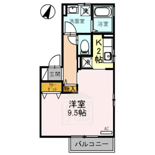 アウラ千里丘【1階】の間取り